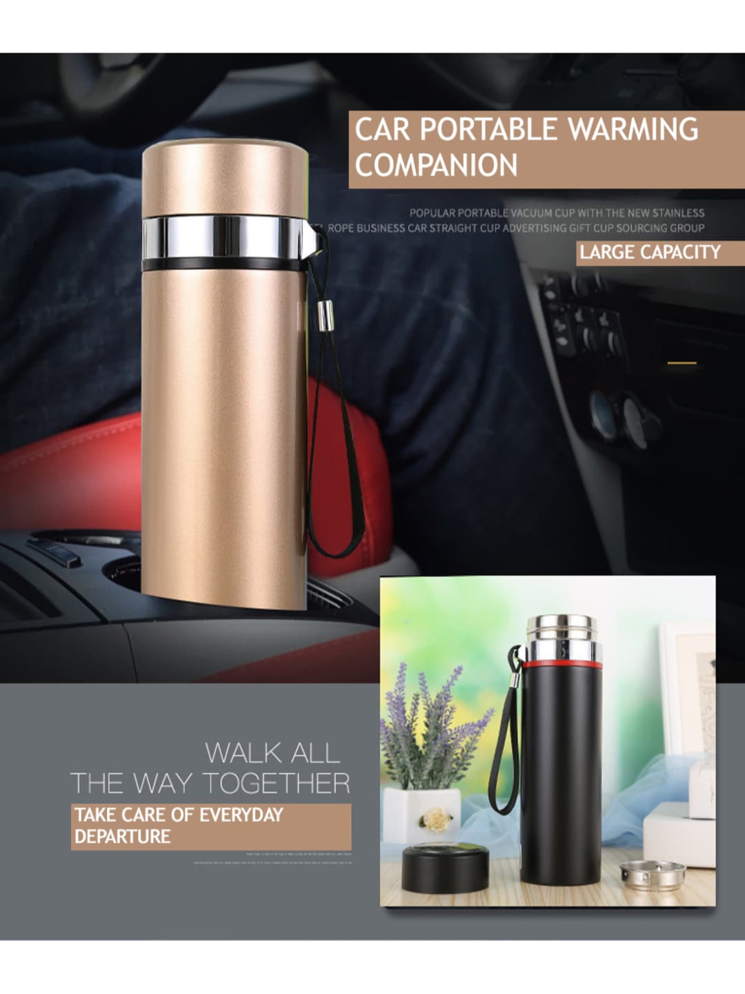 

iSWEVEN Silver-Toned Solid Stainless Steel Flask 650 ML