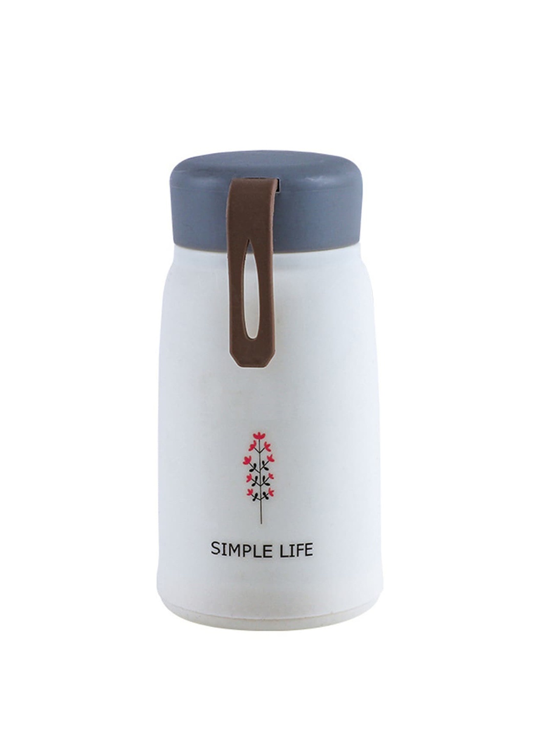 

iSWEVEN Unisex White & Grey Printed Stainless Steel Water Bottle 380 ml