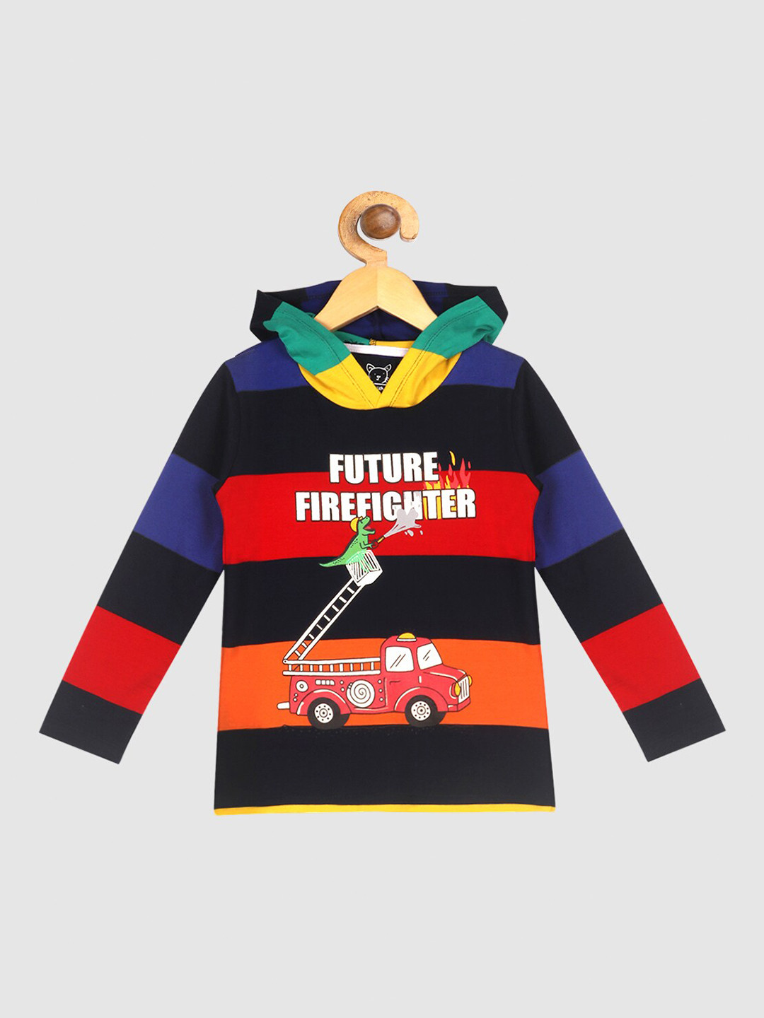 

Lazy Shark Boys Multicoloured Colourblocked T-shirt, Multi