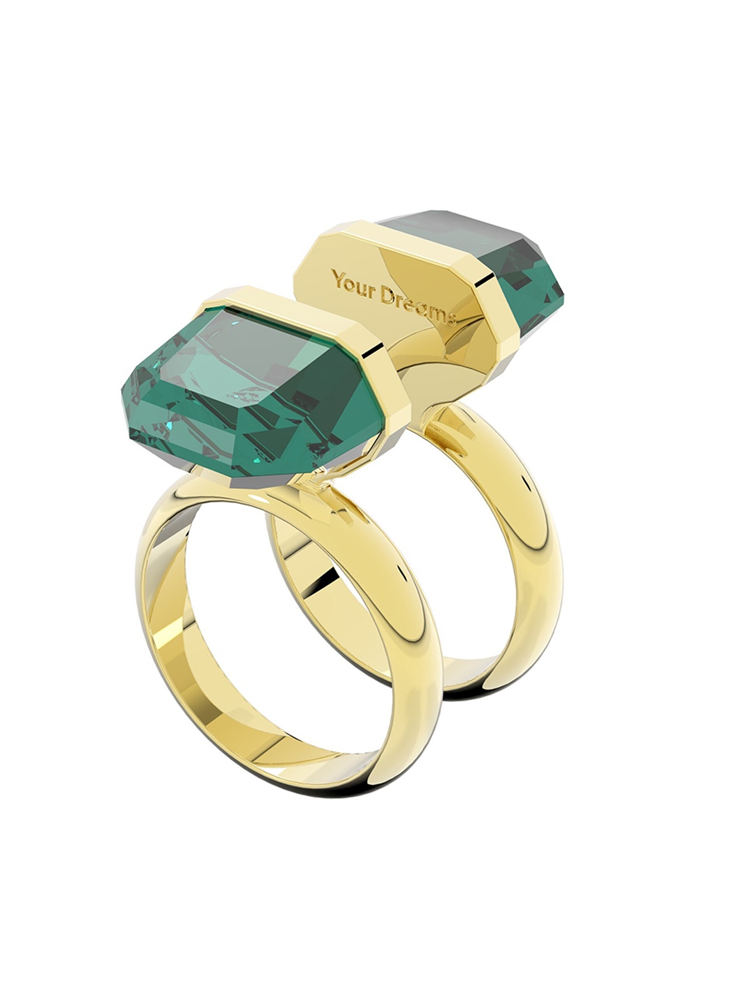 

SWAROVSKI Women Green & Gold-Toned Crystal Finger Ring