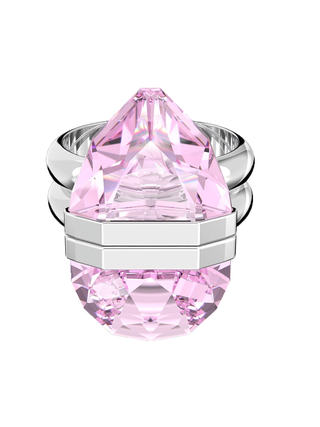 

SWAROVSKI Woman Pink Rhodium plated Lucent Ring