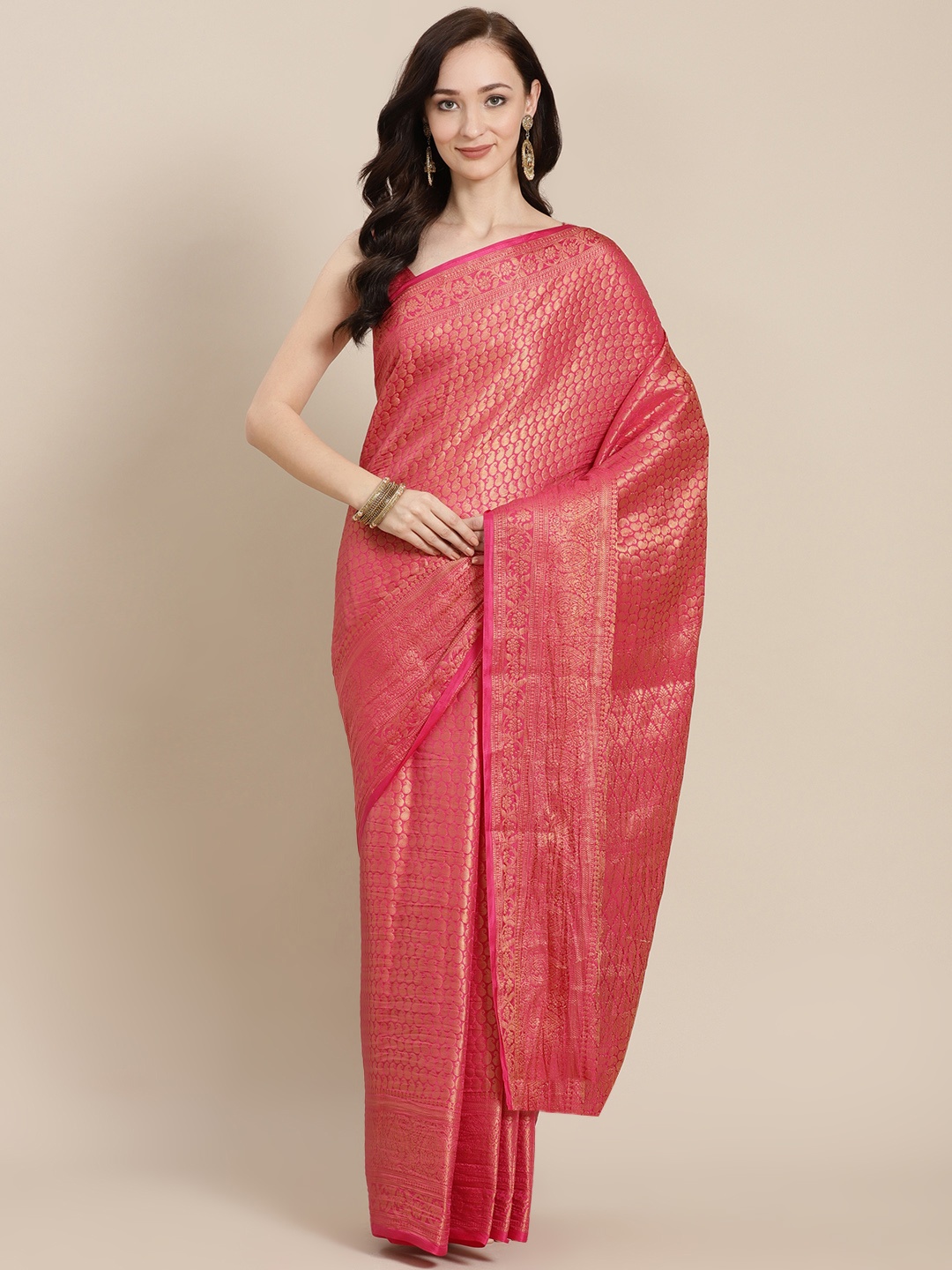 

Kalista Pink Ethnic Motifs Saree