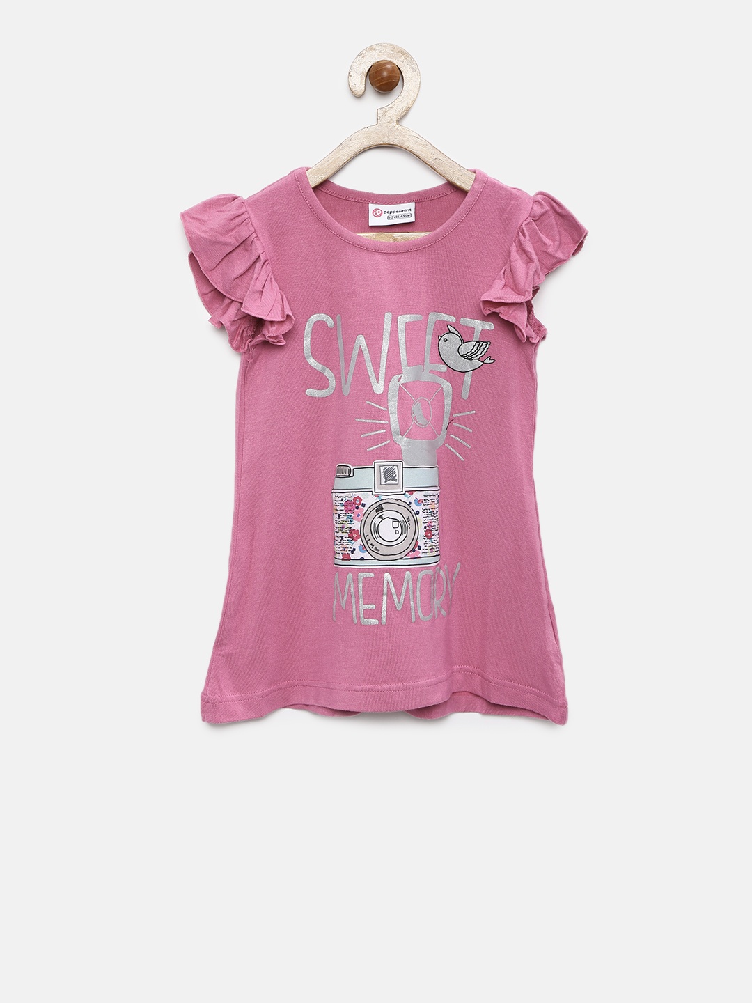 

Peppermint Girls Pink Printed Shift Dress
