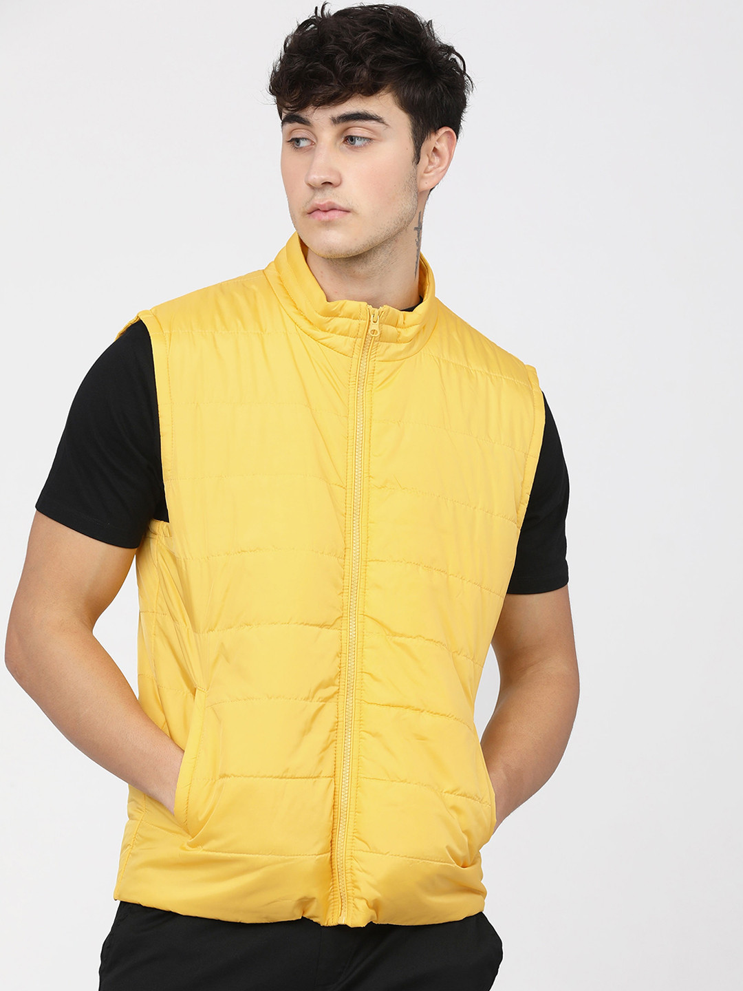 

HIGHLANDER Men Yellow Puffer Jacket