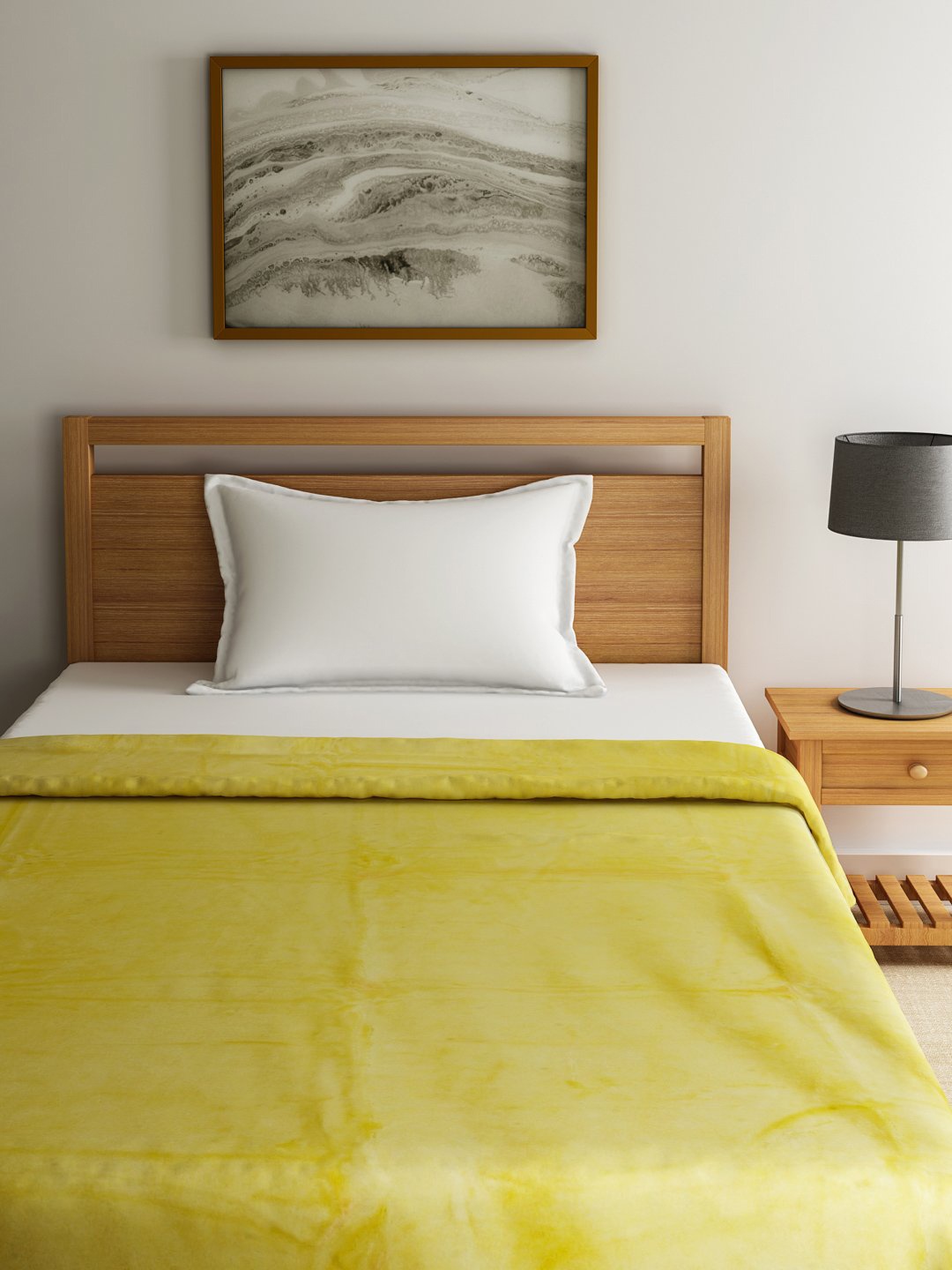 

Raymond Home Yellow AC Room 300 GSM Single Bed Blanket