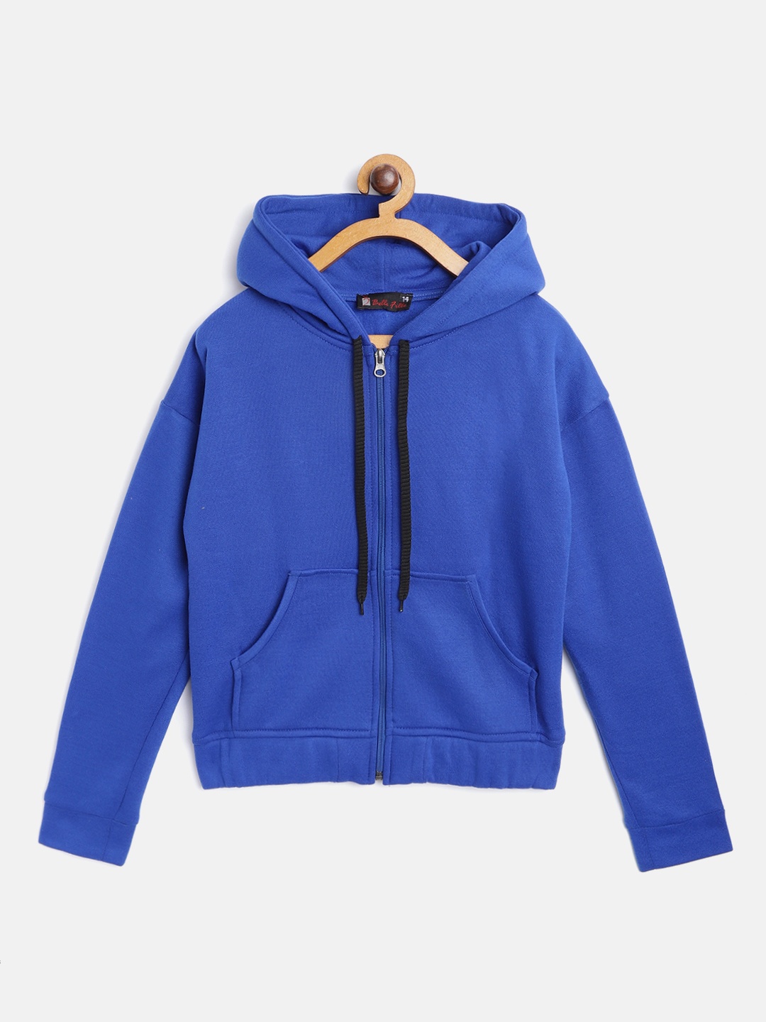 

Belle Fille Unisex Kids Blue Fleece Lightweight Longline Open Front Jacket