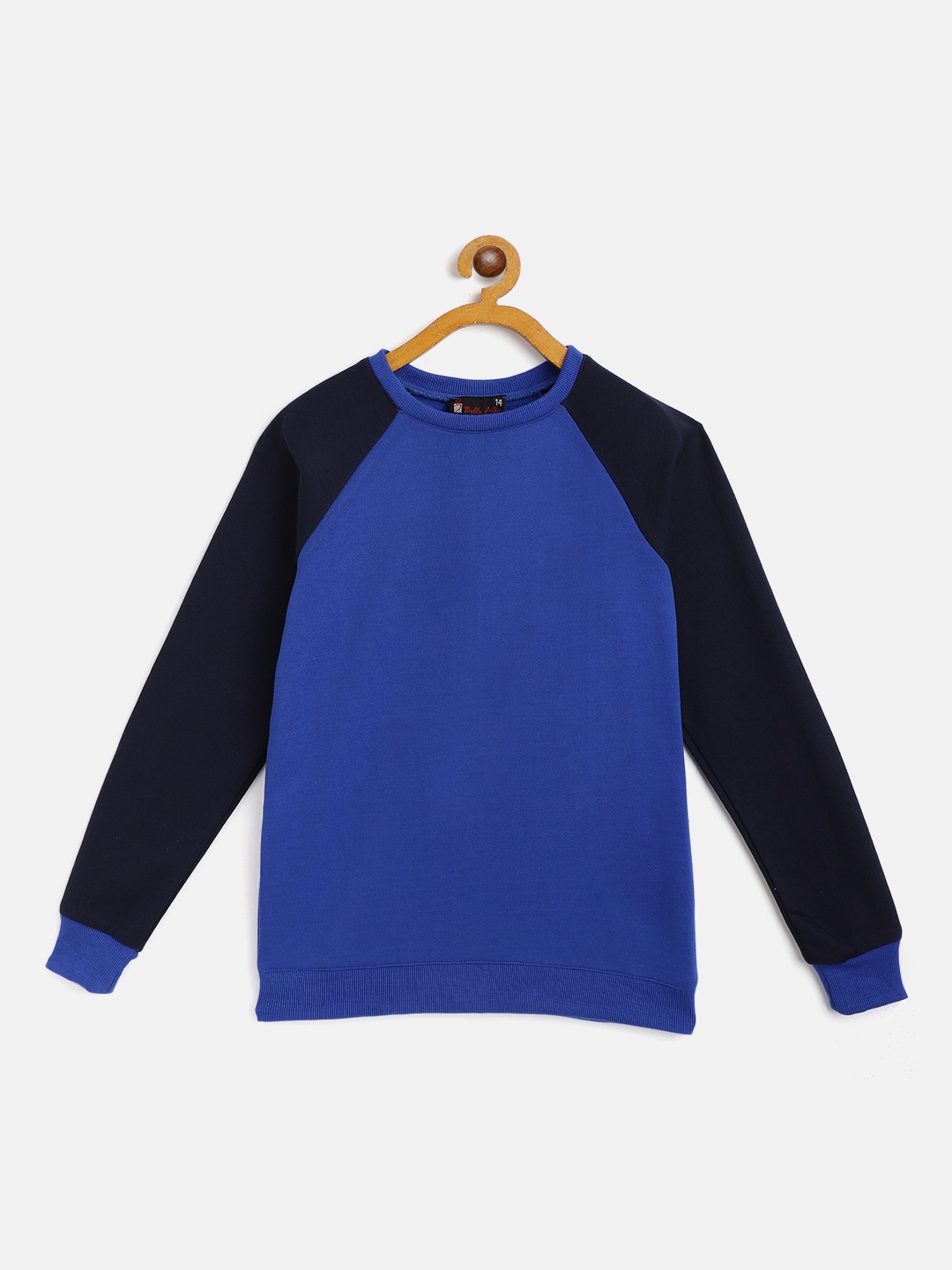 

Belle Fille Kids Blue Round Neck Colourblocked Sweatshirt