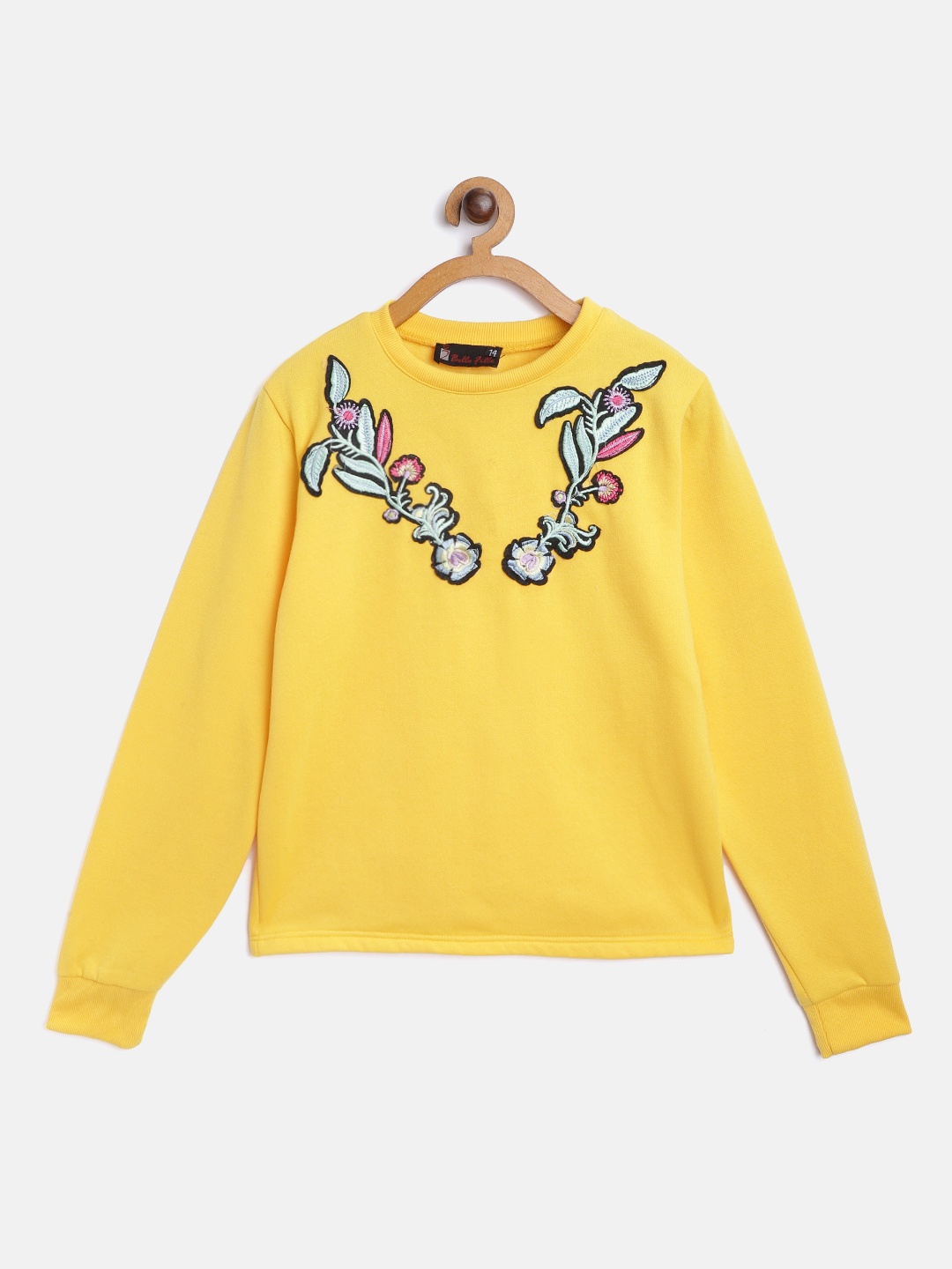 

Belle Fille Kids Yellow Fleece Sweatshirt