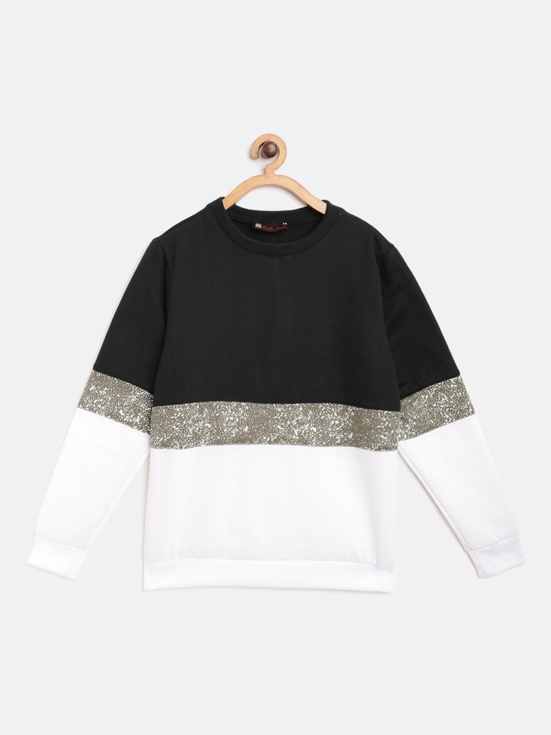 

Belle Fille Kids Black Colourblocked Sweatshirt