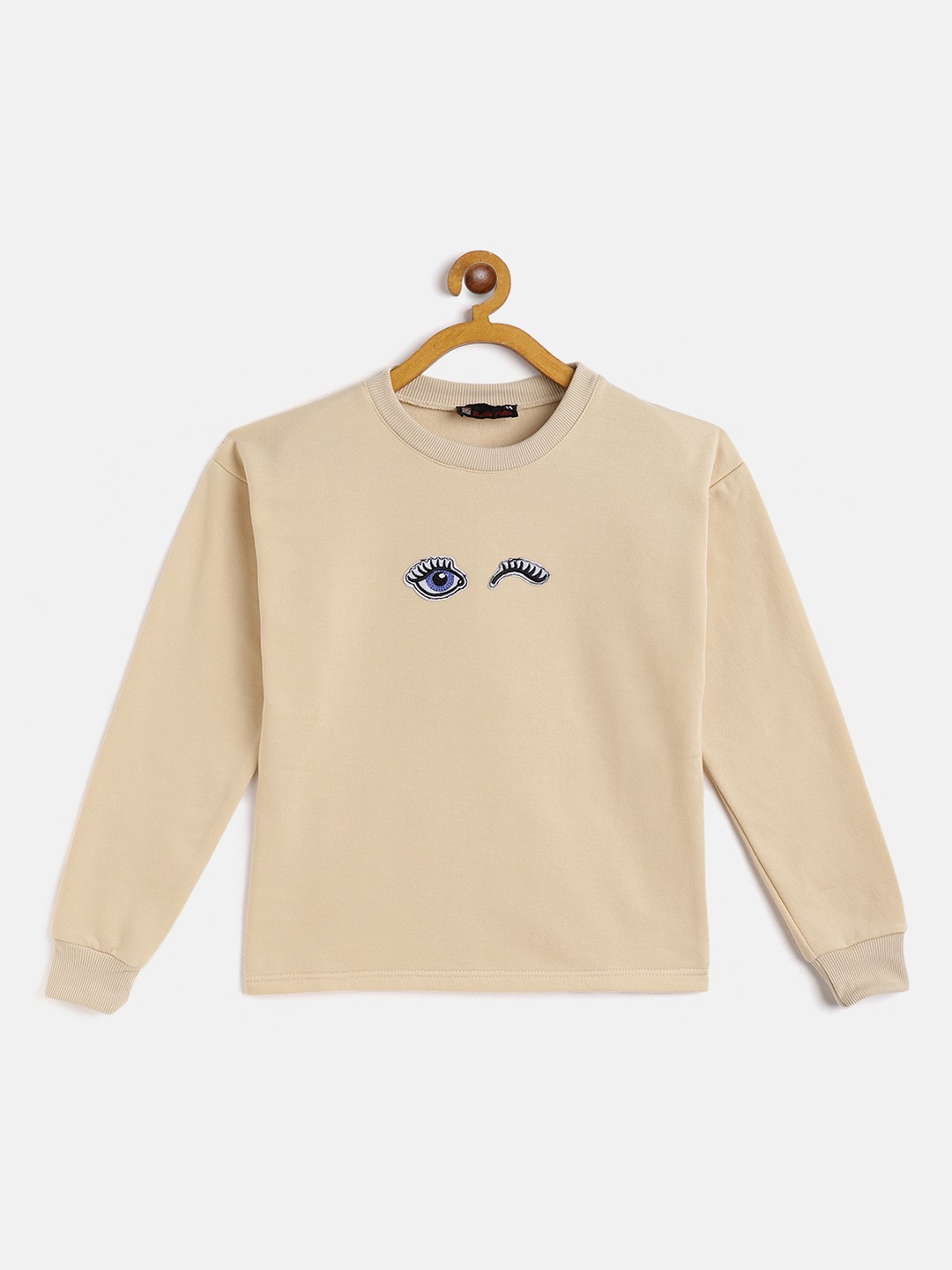 

Belle Fille Unisex Kids Beige Printed Sweatshirt