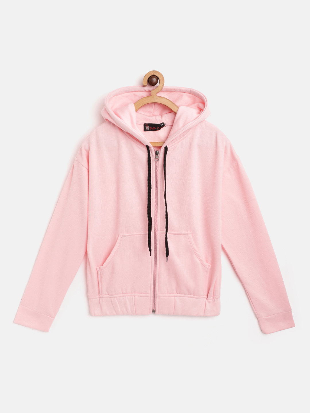 

Belle Fille Unisex Kids Pink Fleece Lightweight Longline Open Front Jacket