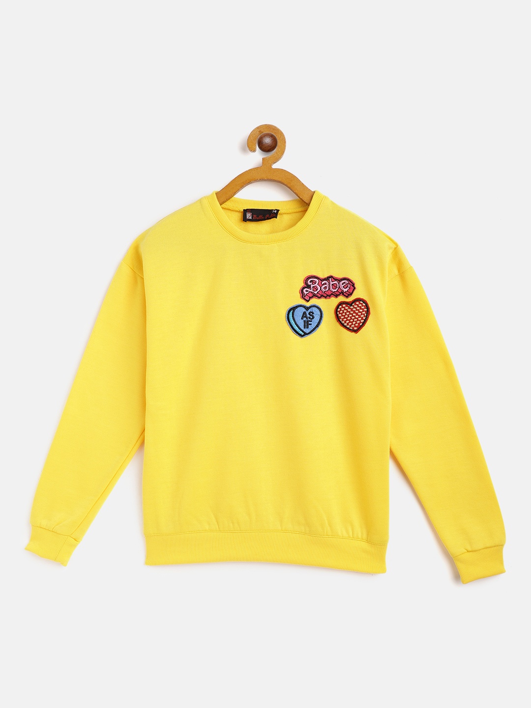 

Belle Fille Unisex Kids Yellow Sweatshirt