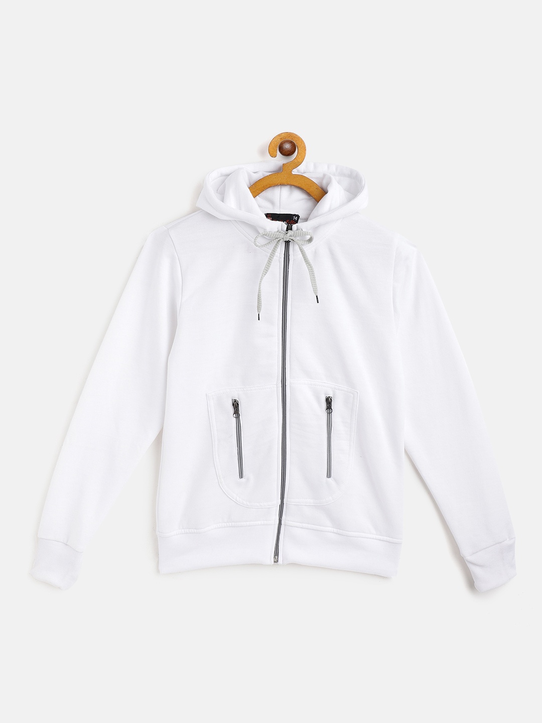 

Belle Fille Kids White Solid Fleece Lightweight Tailored Jacket