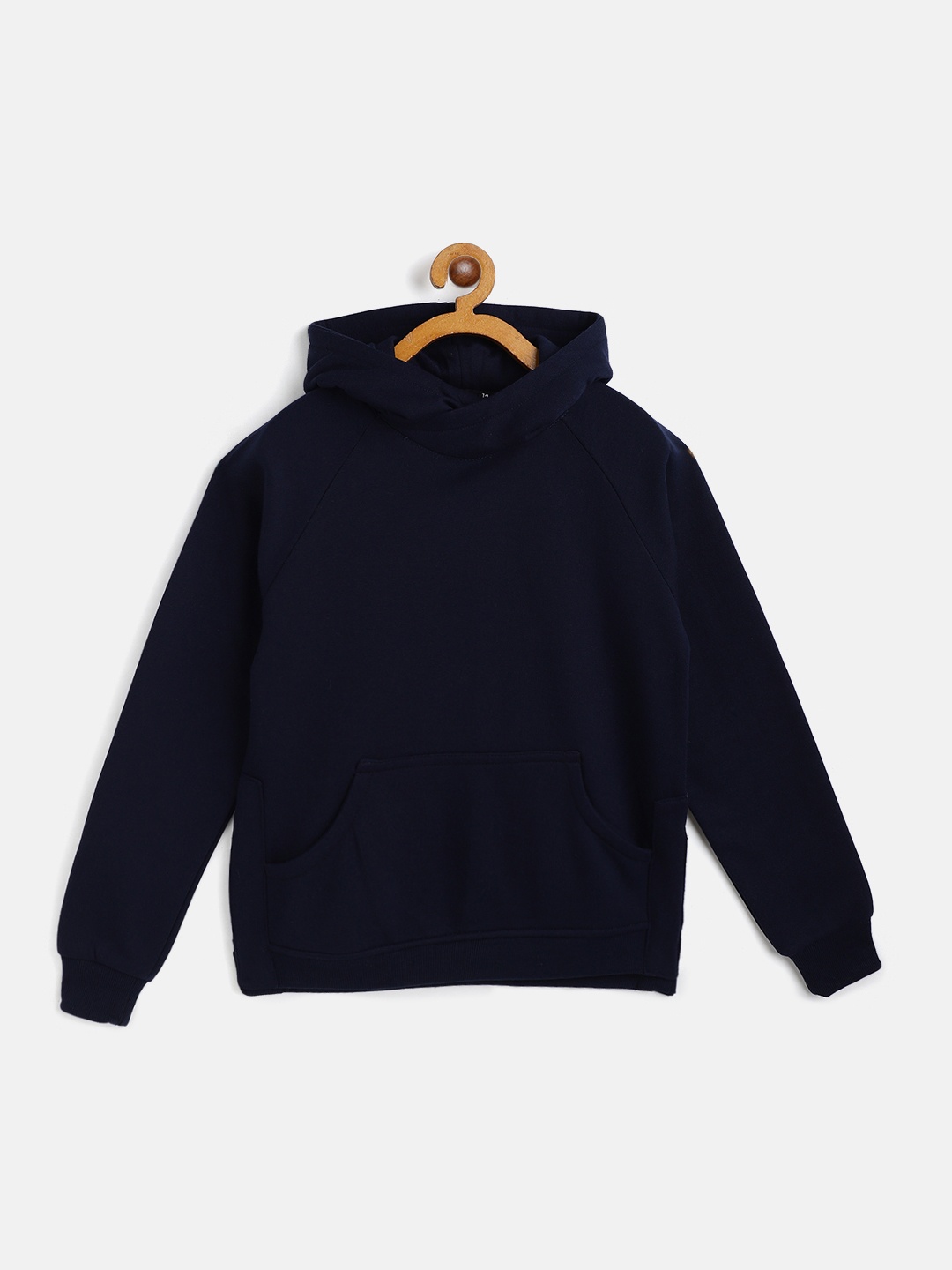 

Belle Fille Kids Navy Blue Solid Hooded Sweatshirt