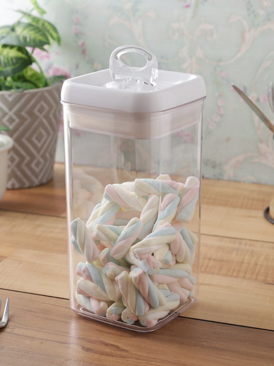 

Felli Transparent & White Solid Air Tight Food Storage Container