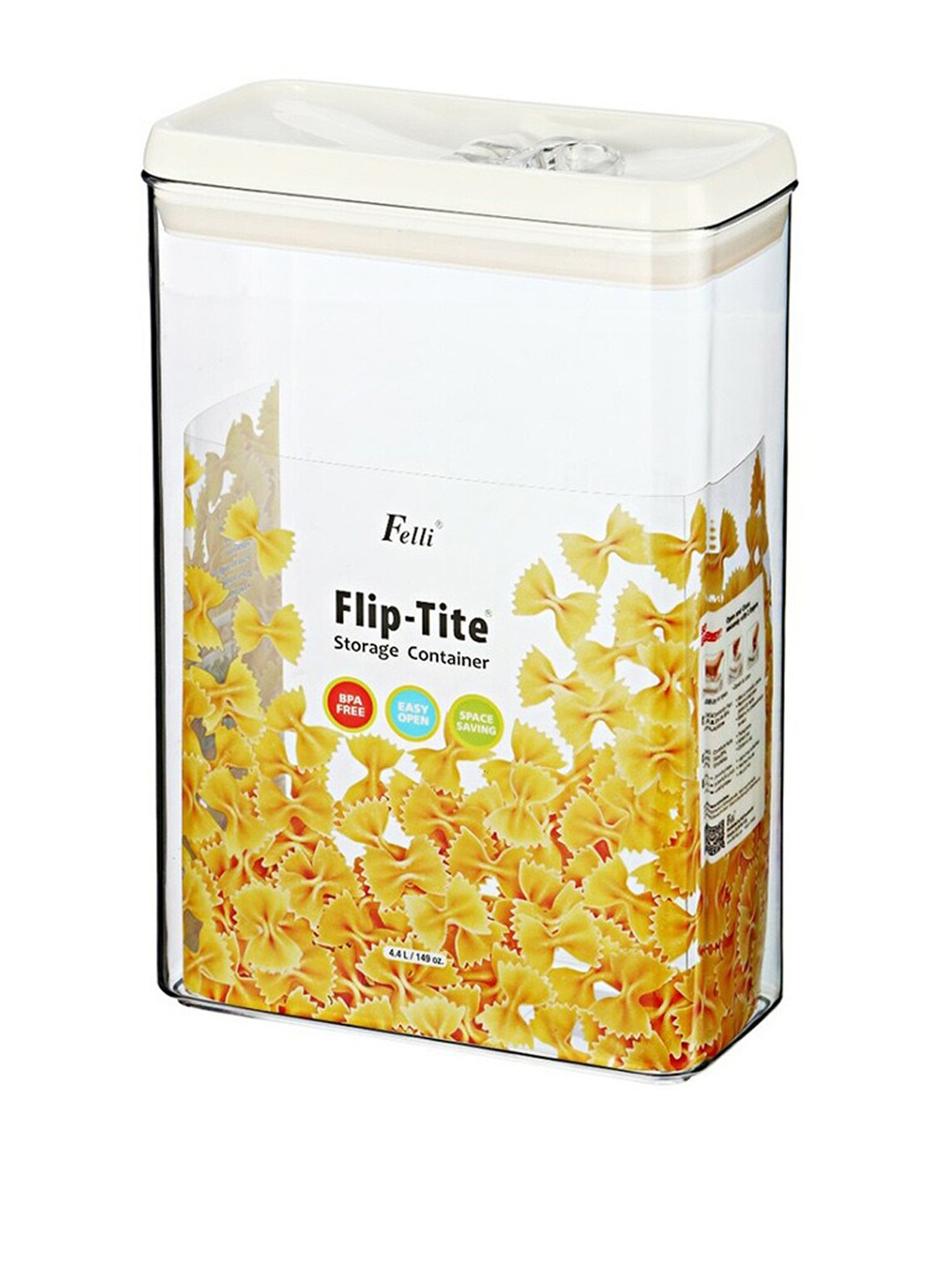 

Felli Transparent & White Solid Air Tight Food Container