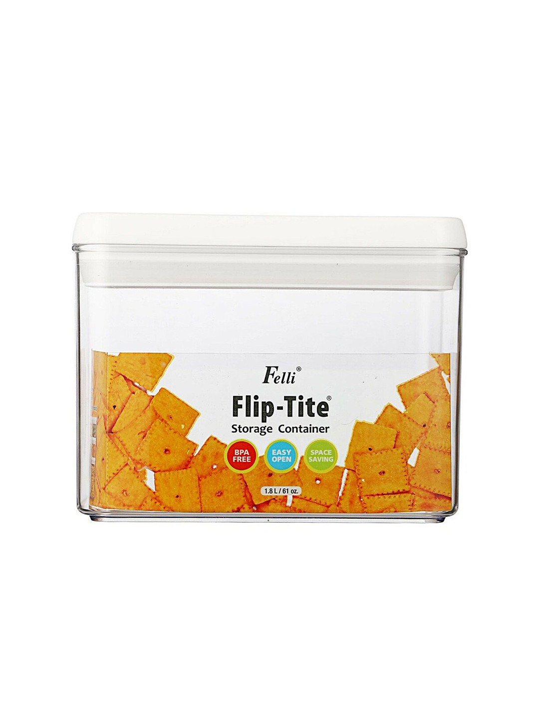 

Felli Transparent & White Solid Air Tight Food Container