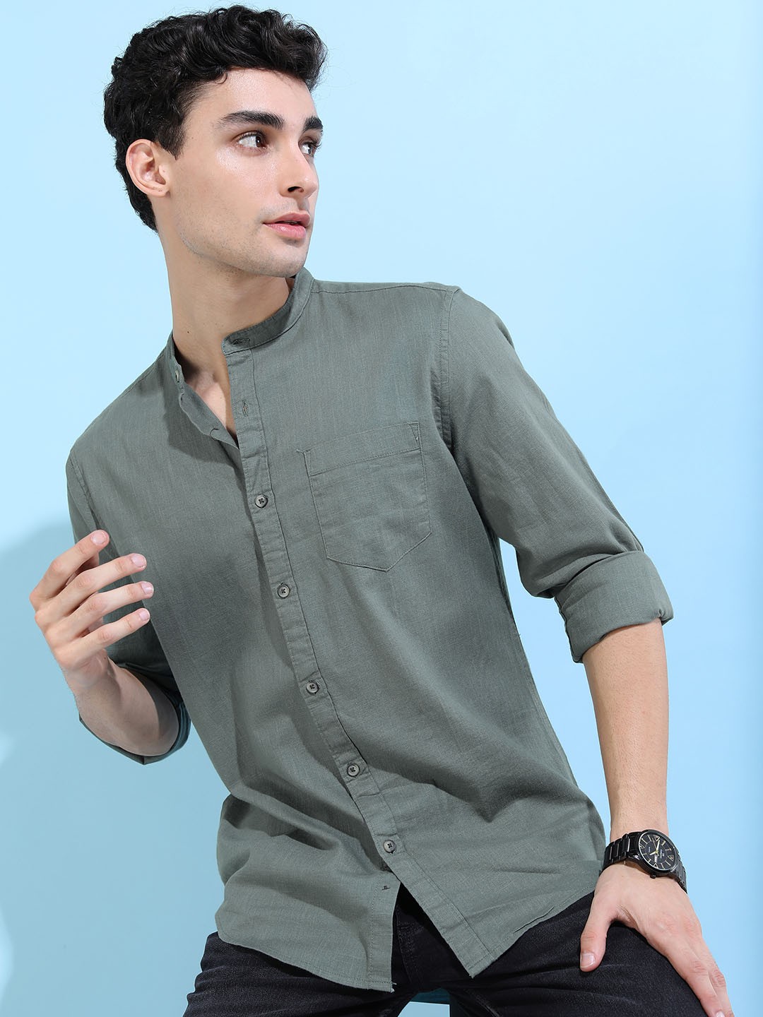 

KETCH Men Green Slim Fit Cotton Casual Shirt