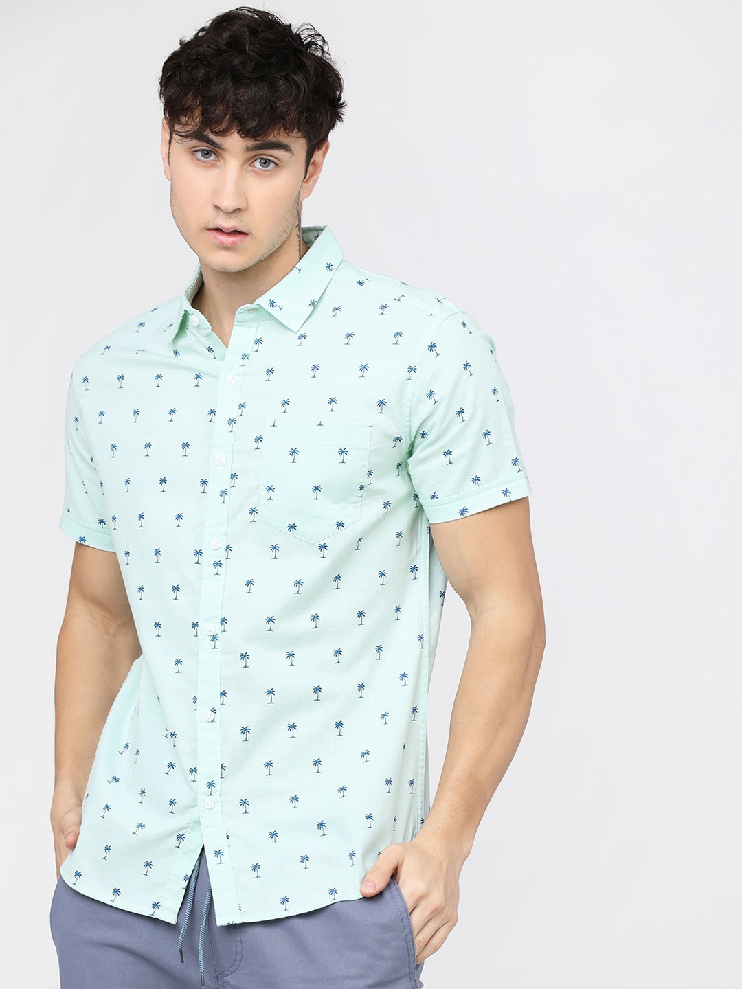 

KETCH Men Slim Fit Printed Casual Shirt, Blue