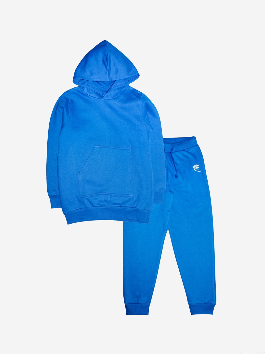 

KiddoPanti Kids Blue Solid Pure Cotton Track Suit