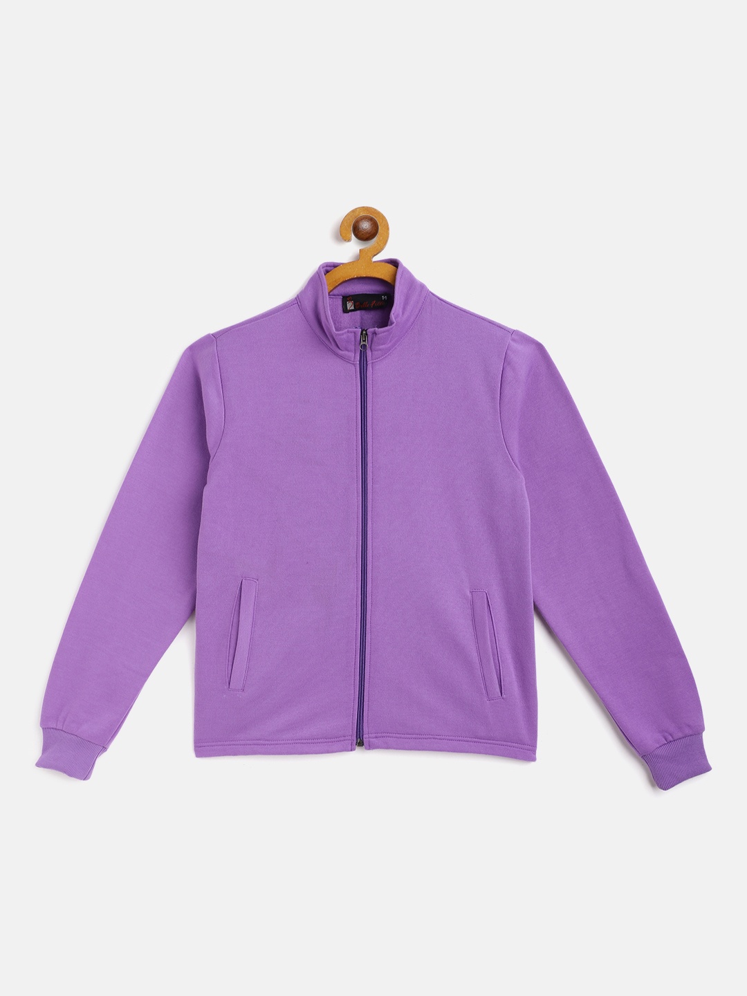 

Belle Fille Unisex Kids Violet Fleece Lightweight Open Front Jacket