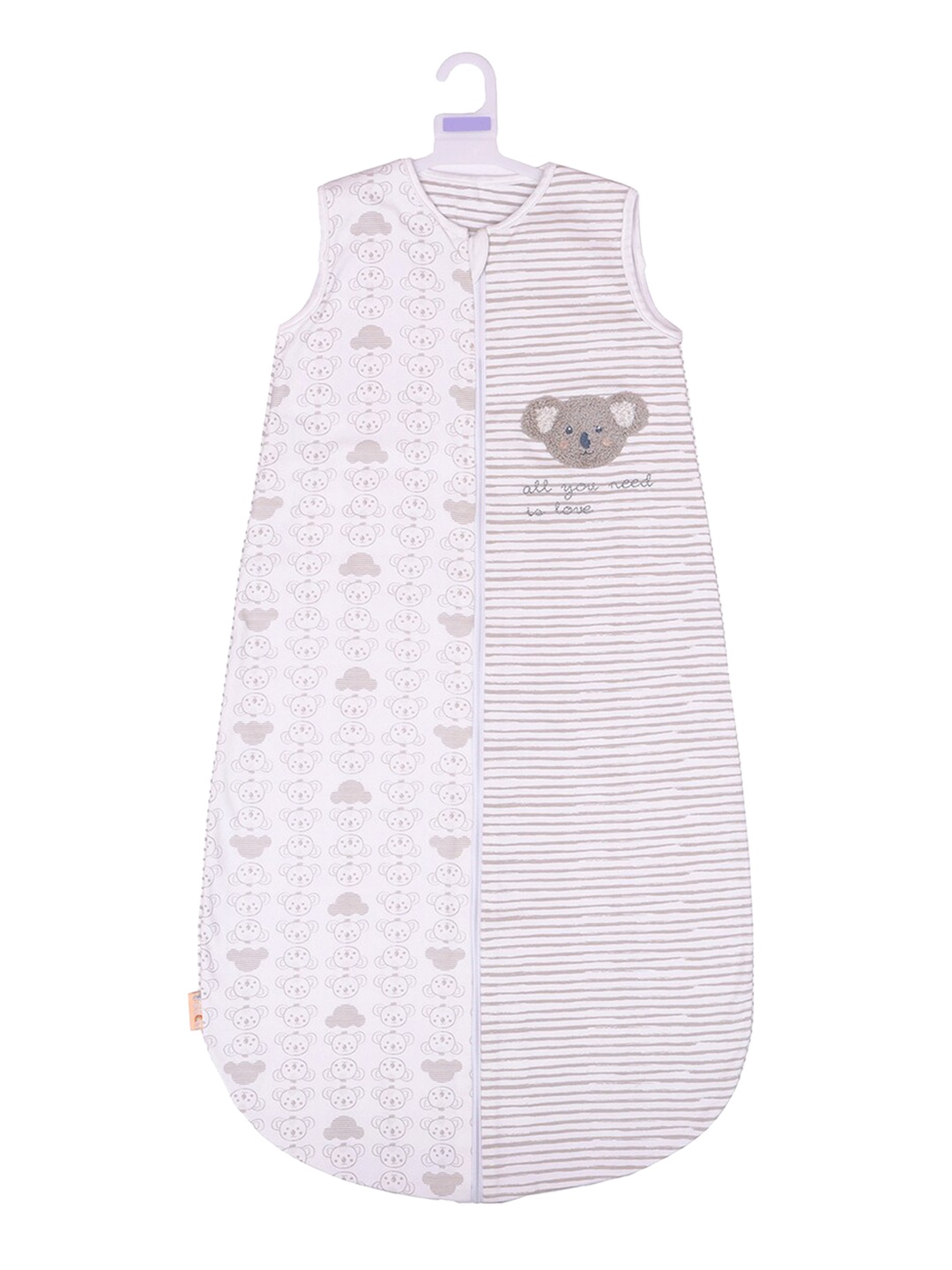 

MiArcus Infant Kids Grey & White Printed Sleeping bag