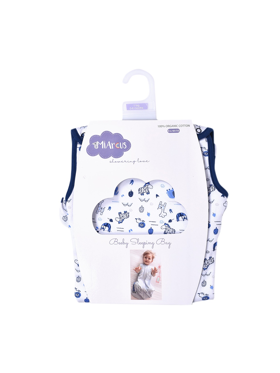 

MiArcus Infant Boys White & Blue Printed Knitted Sleeping Bag
