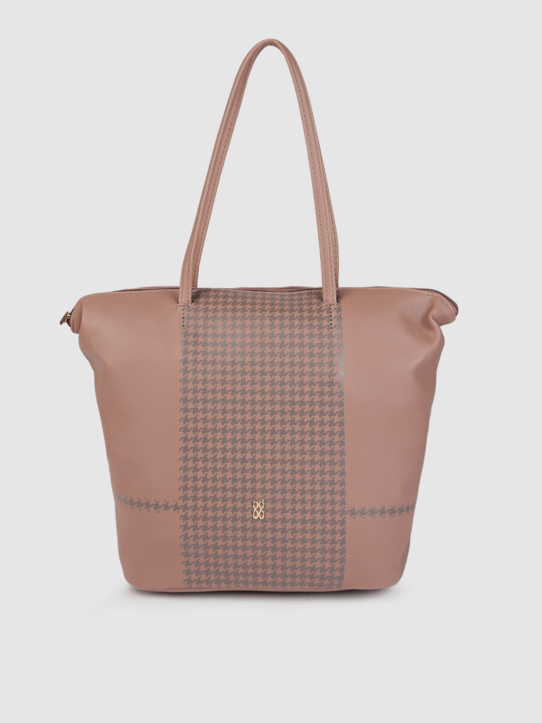 

Baggit Beige Abstract Printed Synthetic Oversized Structured Shoulder Bag