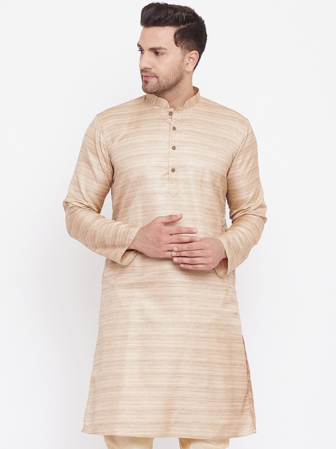 

VASTRAMAY Men Beige Kurta