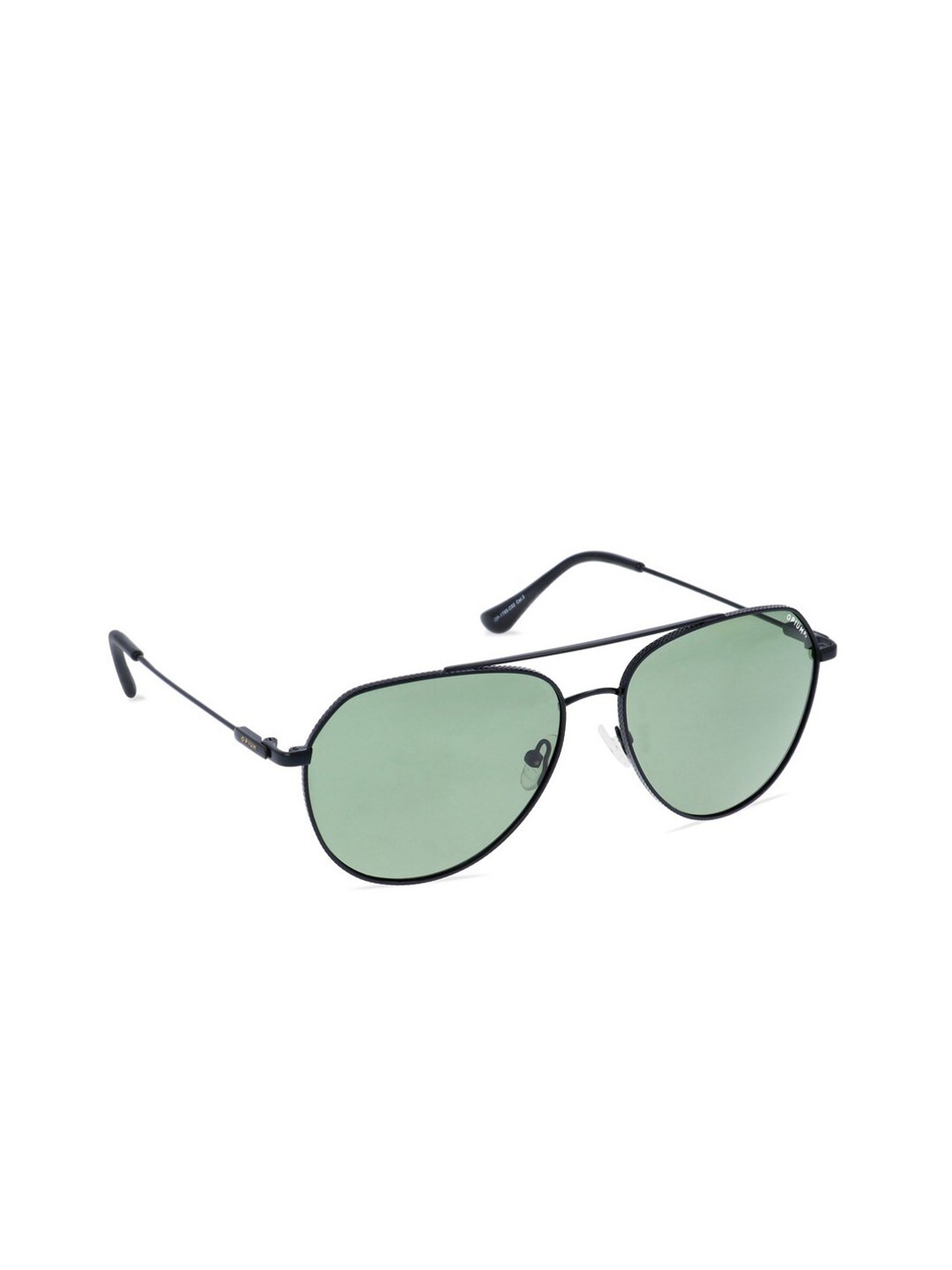 

OPIUM Men Green Lens & Black Aviator Sunglasses - OP-1785-C02-Green