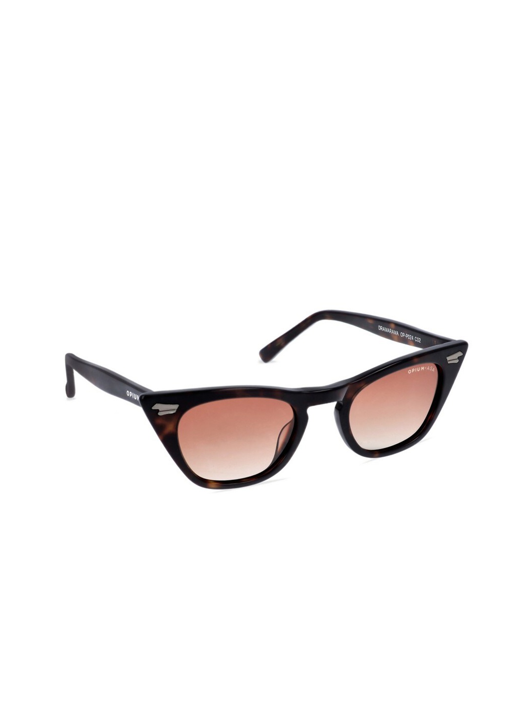 

OPIUM Women Brown Lens & Brown Cateye Sunglasses with UV Protected Lens OP-P024-C02