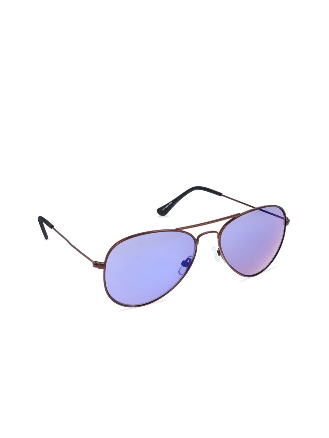 

OPIUM Unisex Blue Lens & Brown Aviator Sunglasses with UV Protected Lens OP-1200-C54