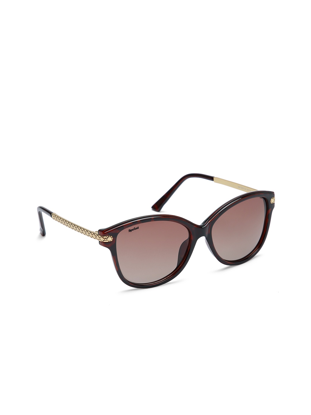 

Sprint Women Brown Lens Rectangle Sunglasses with Polarised Lens 12091 C2 S