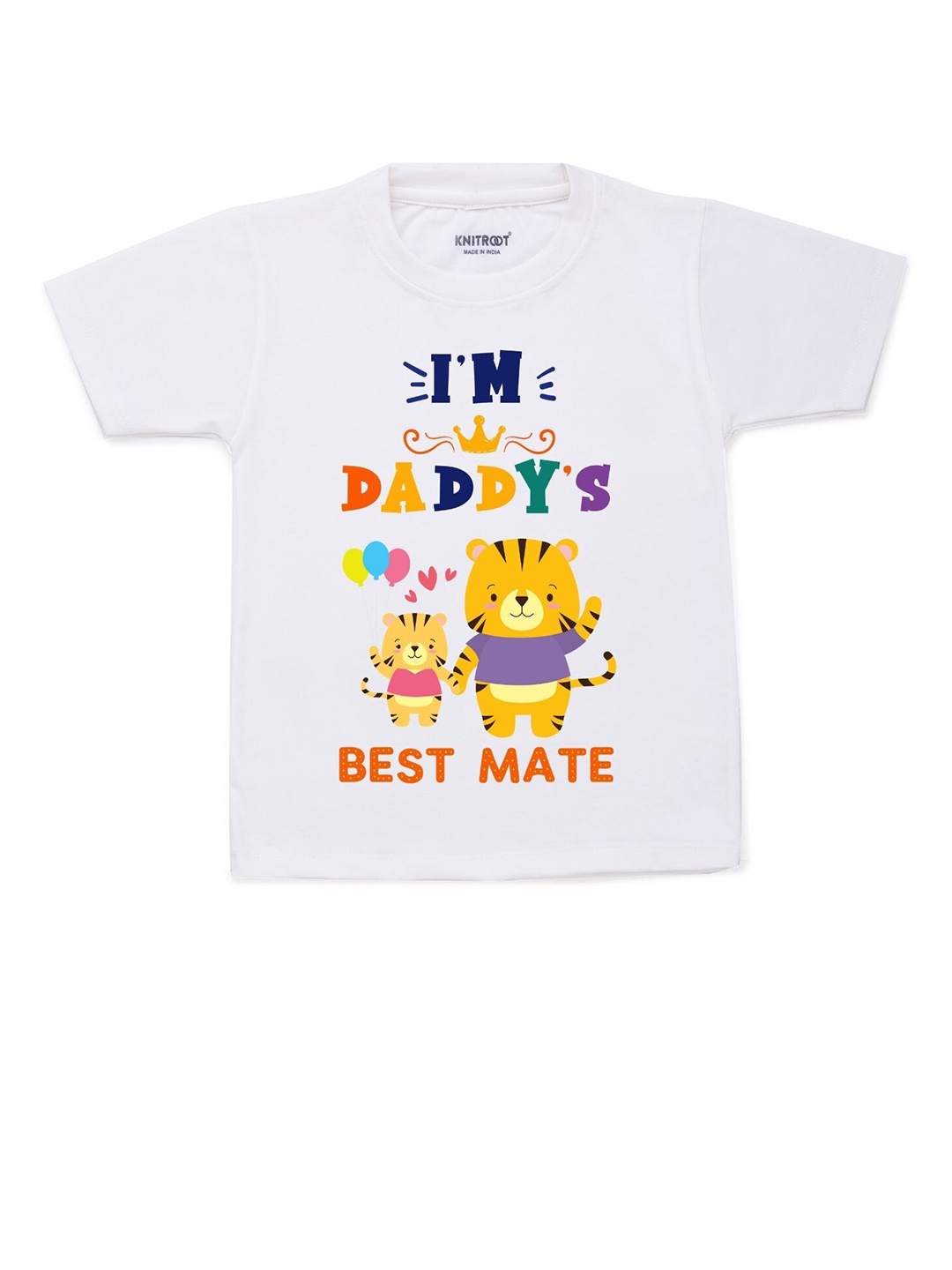 

KNITROOT Kids White & Mustard Yellow Printed T-shirt