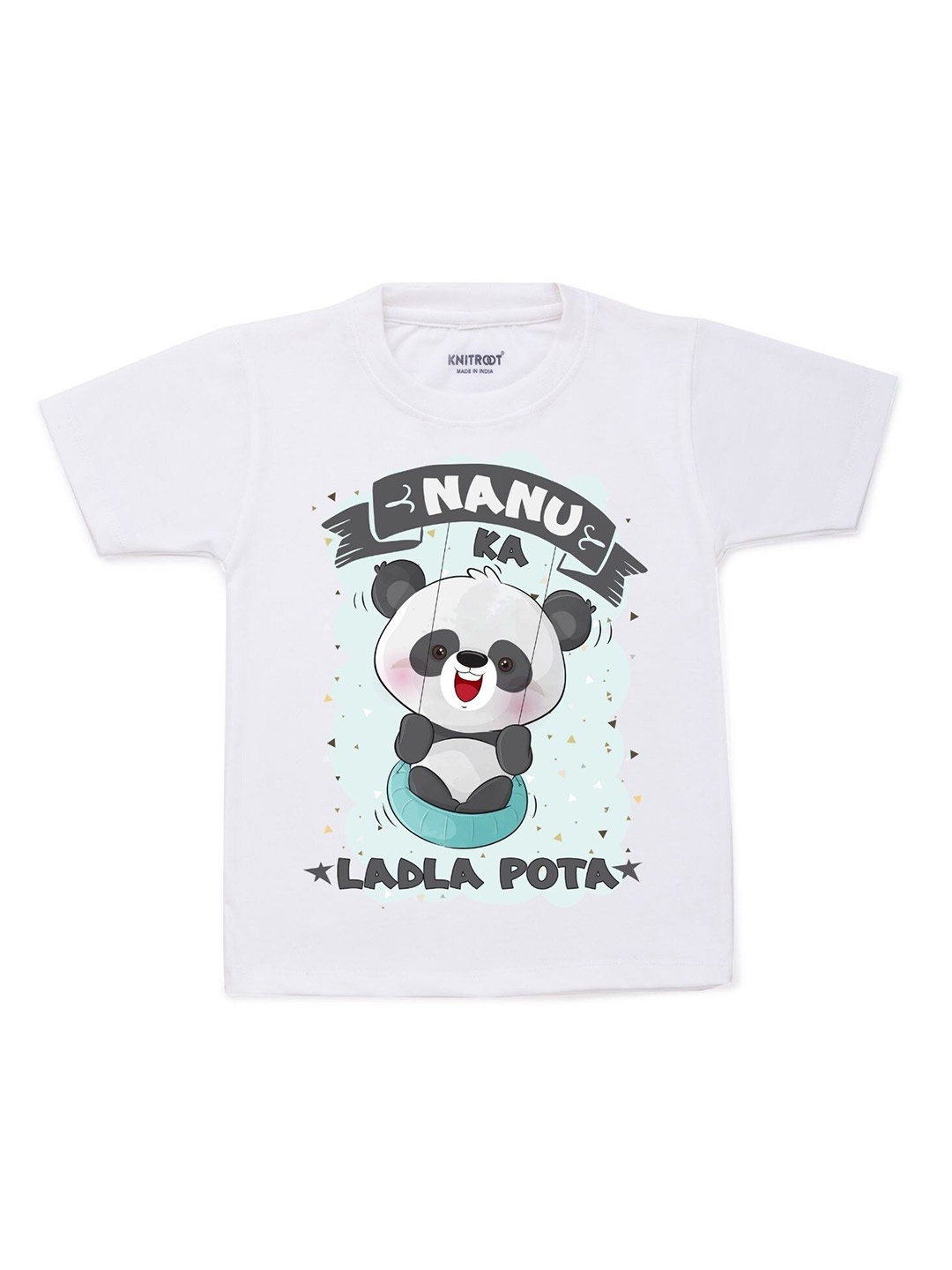 

KNITROOT Unisex Kids White Graphic Printed T-shirt