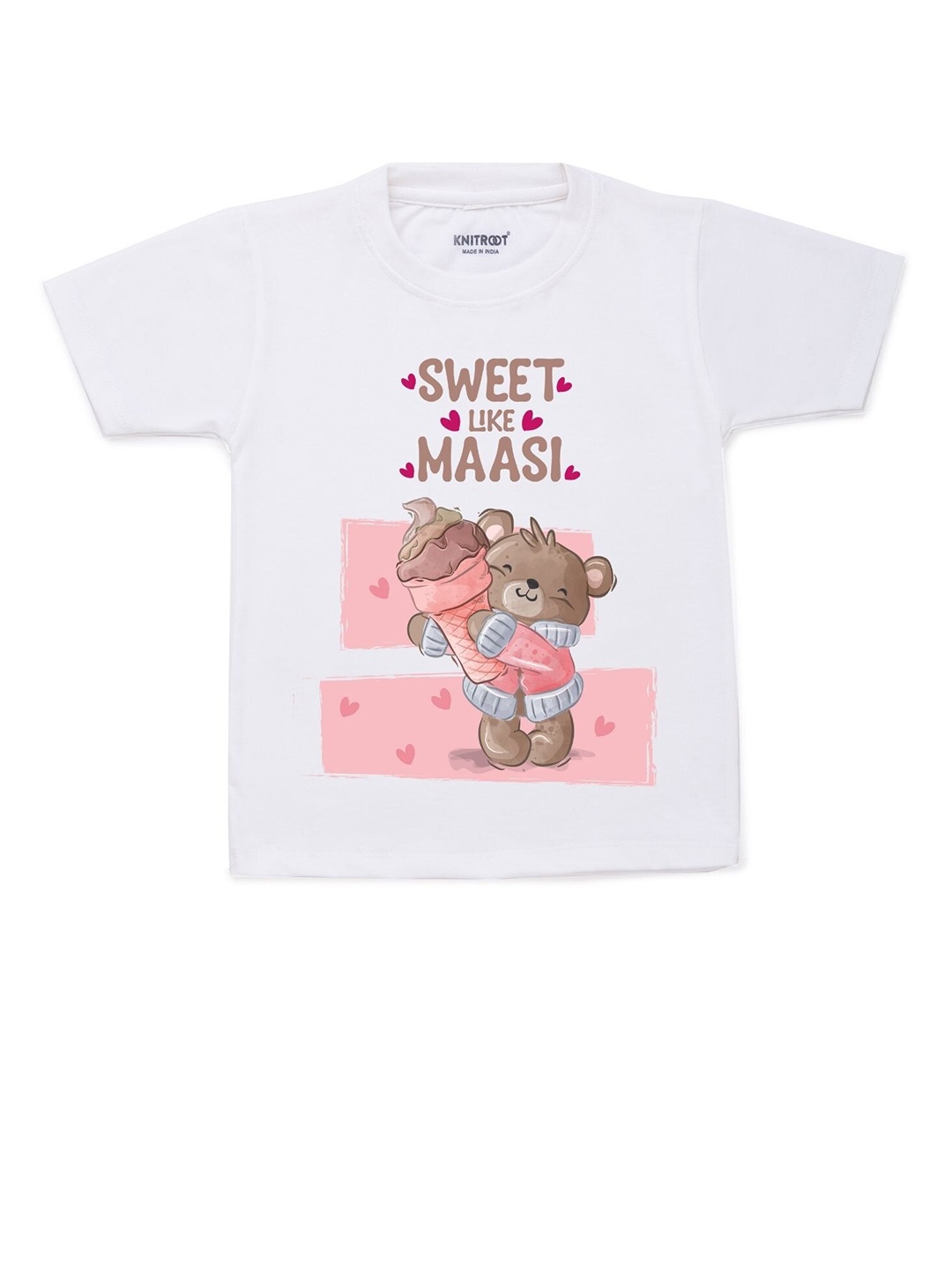 

KNITROOT Kids White Printed T-shirt
