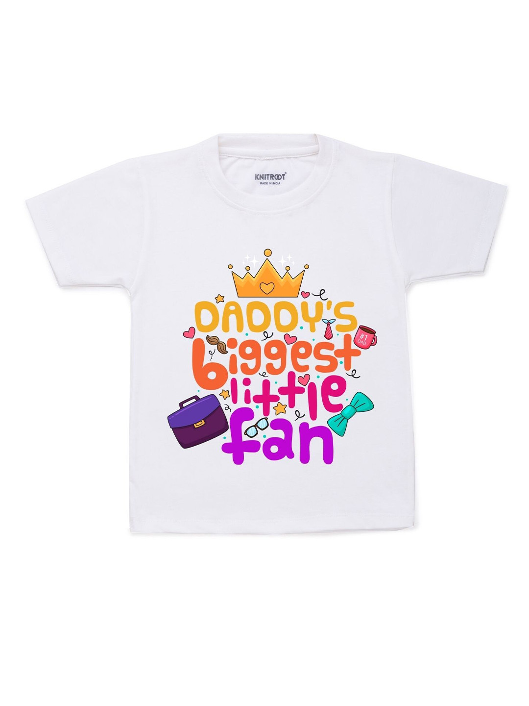 

KNITROOT Unisex Kids White Printed T-shirt