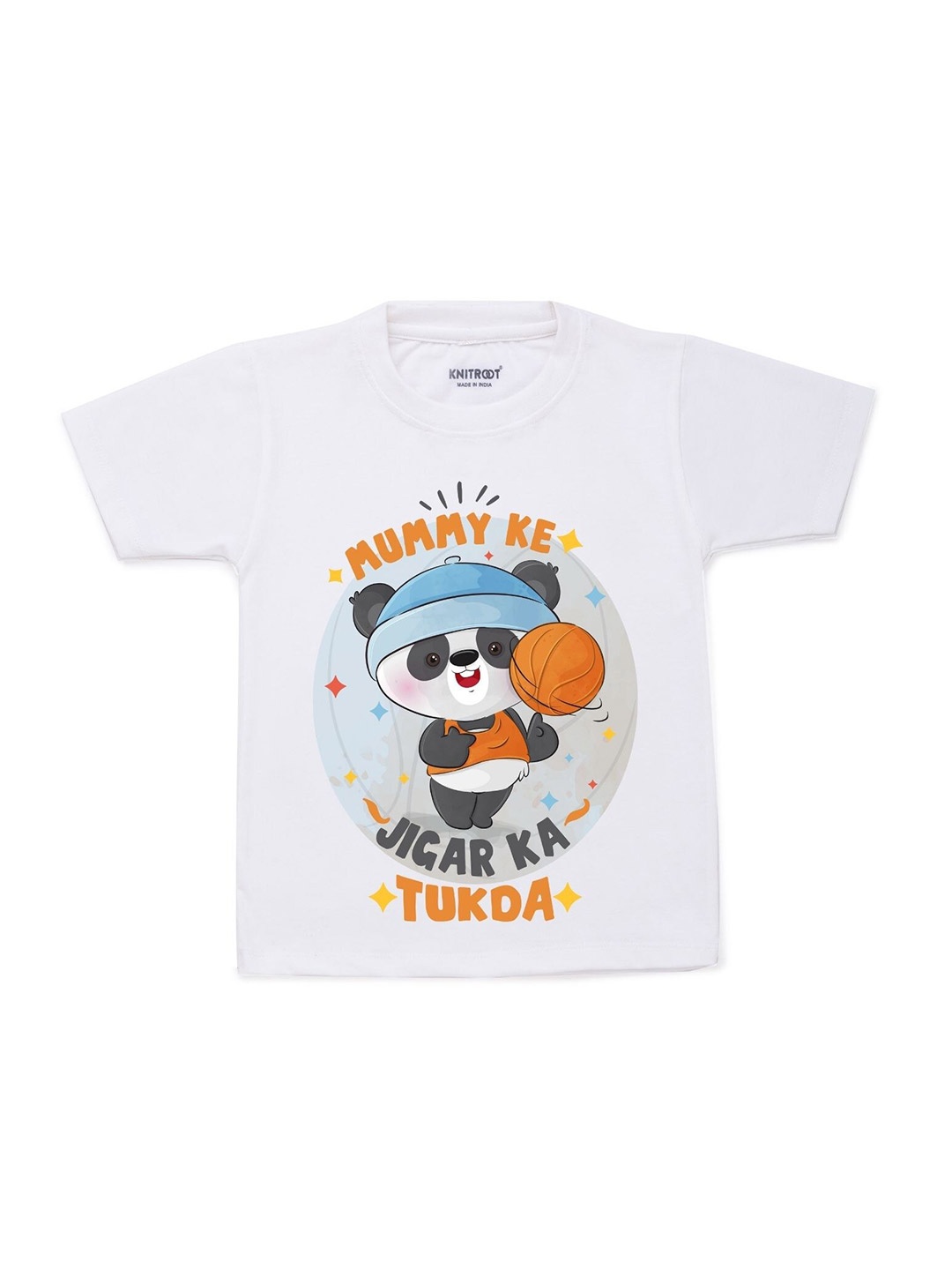 

KNITROOT Unisex Kids White Graphic Printed T-shirt