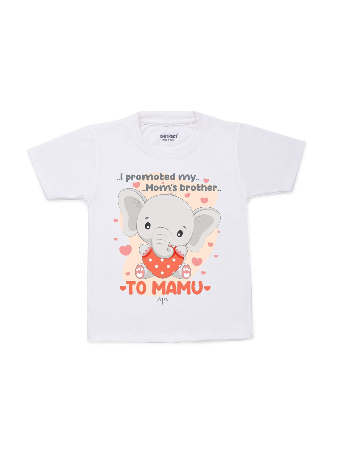 

KNITROOT Unisex Kids White Printed T-shirt
