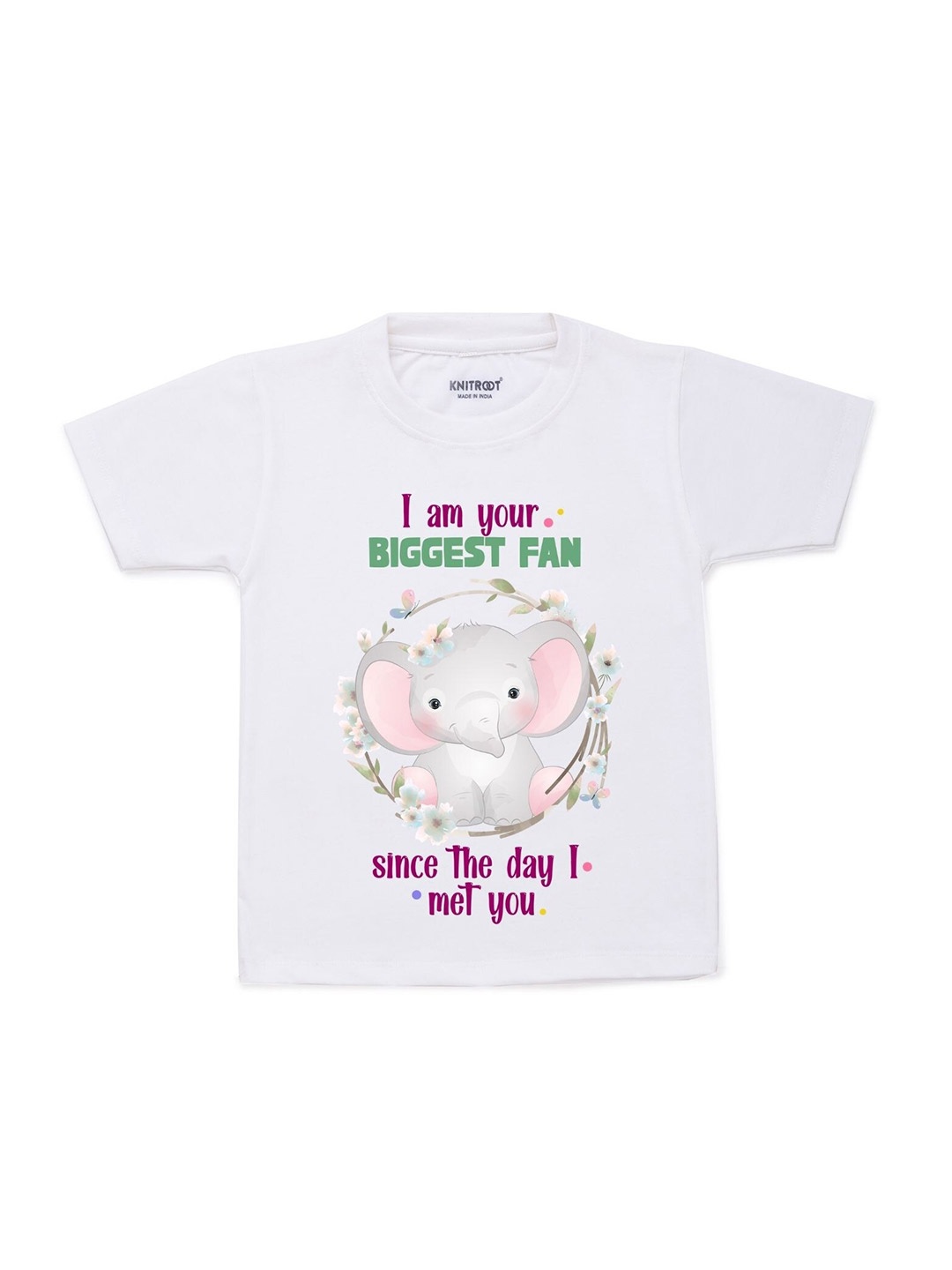 

KNITROOT Unisex Kids White Graphic Printed T-shirt