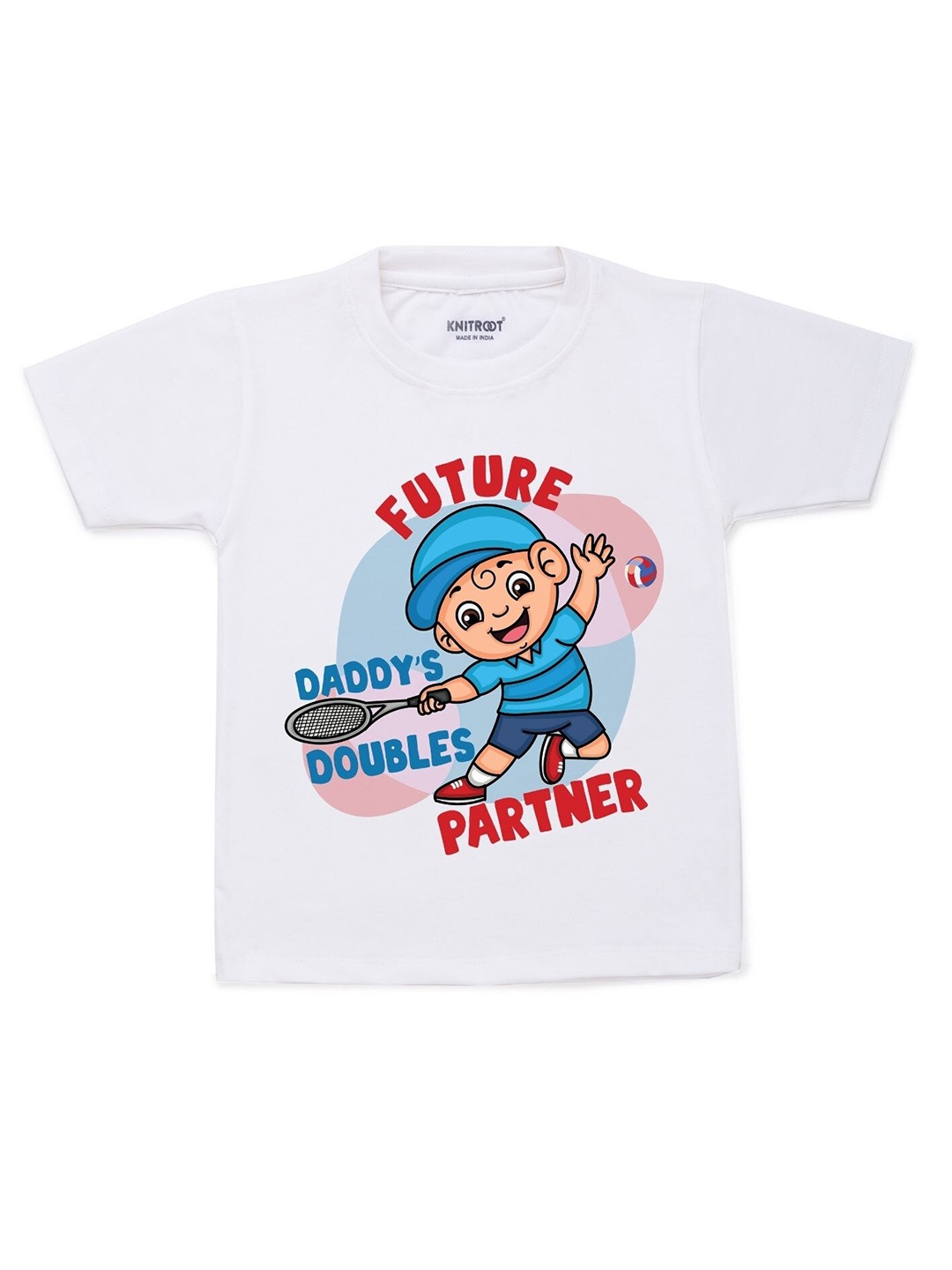 

KNITROOT Unisex Kids White Cotton Printed T-shirt