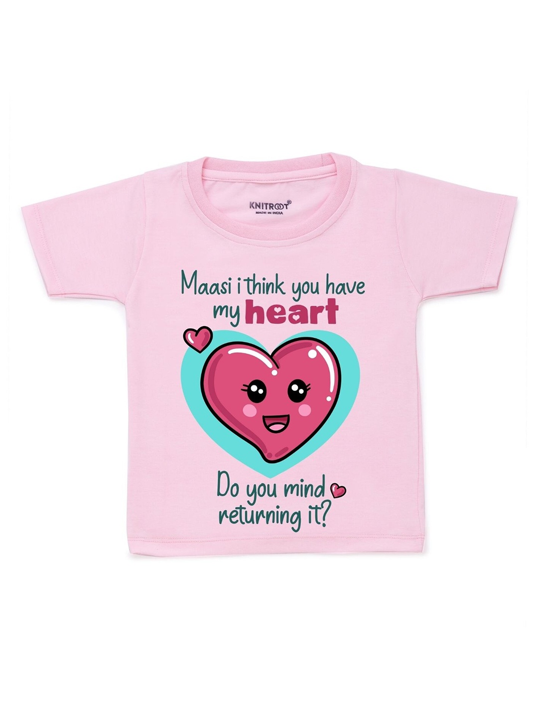 

KNITROOT Unisex Kids Pink & Blue Printed T-shirt