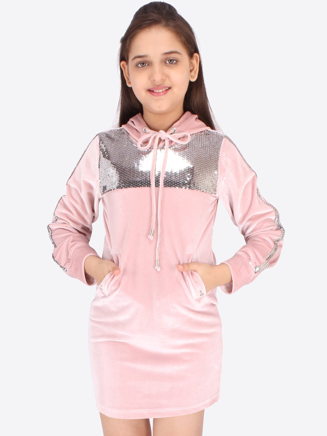 

CUTECUMBER Pink Embellished Sheath Dress