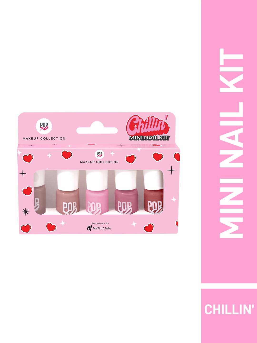 

MyGlamm Women Multicoloured Mini Nail Kit With Lip Kit & Eyeshadow Kit, Multi