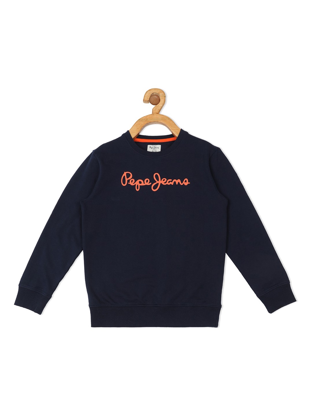 

Pepe Jeans Boys Pure Cotton Navy Blue Brand Logo Printed Sweatshirt