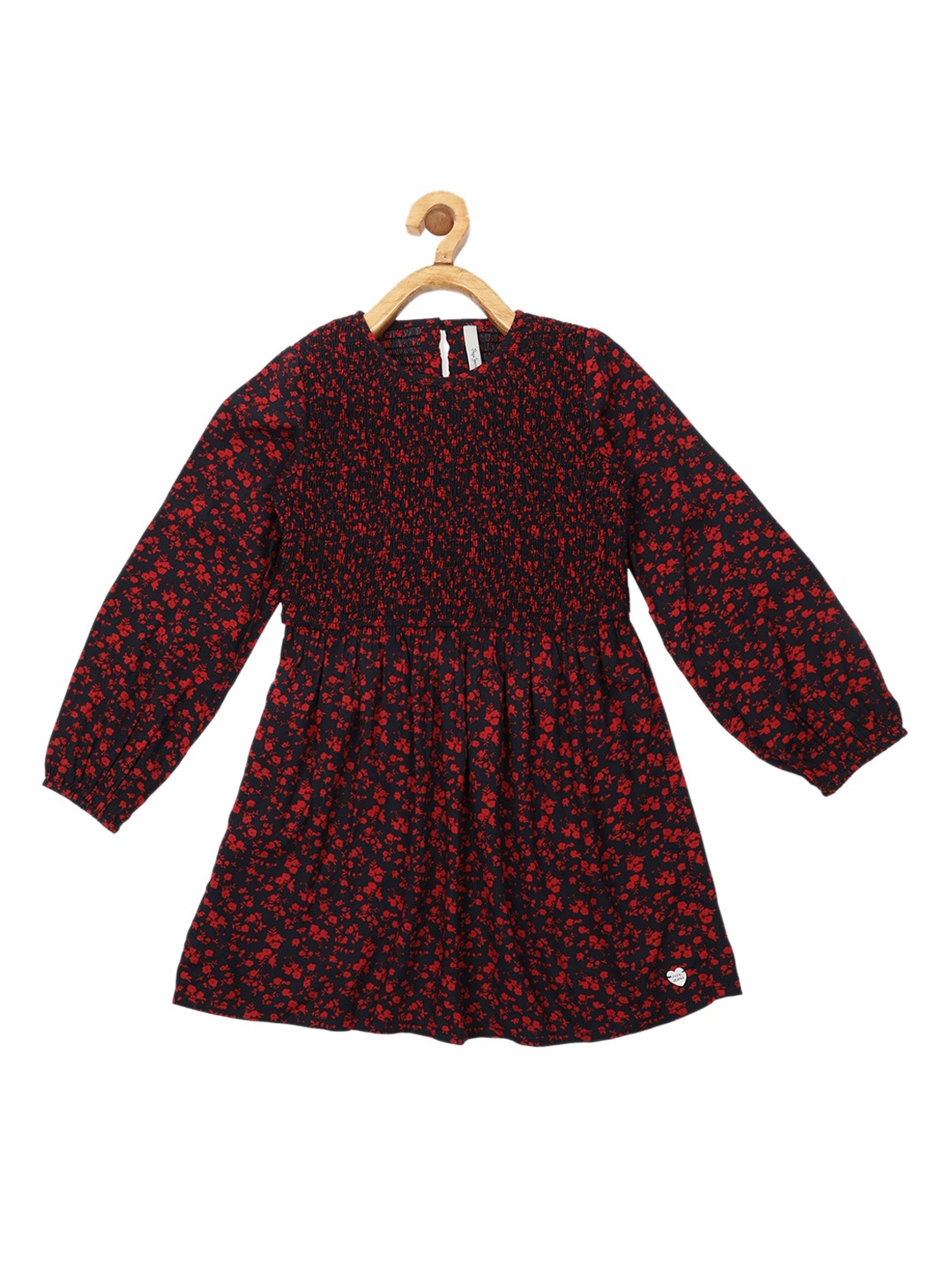 

Pepe Jeans Navy Blue & Red Floral Dress