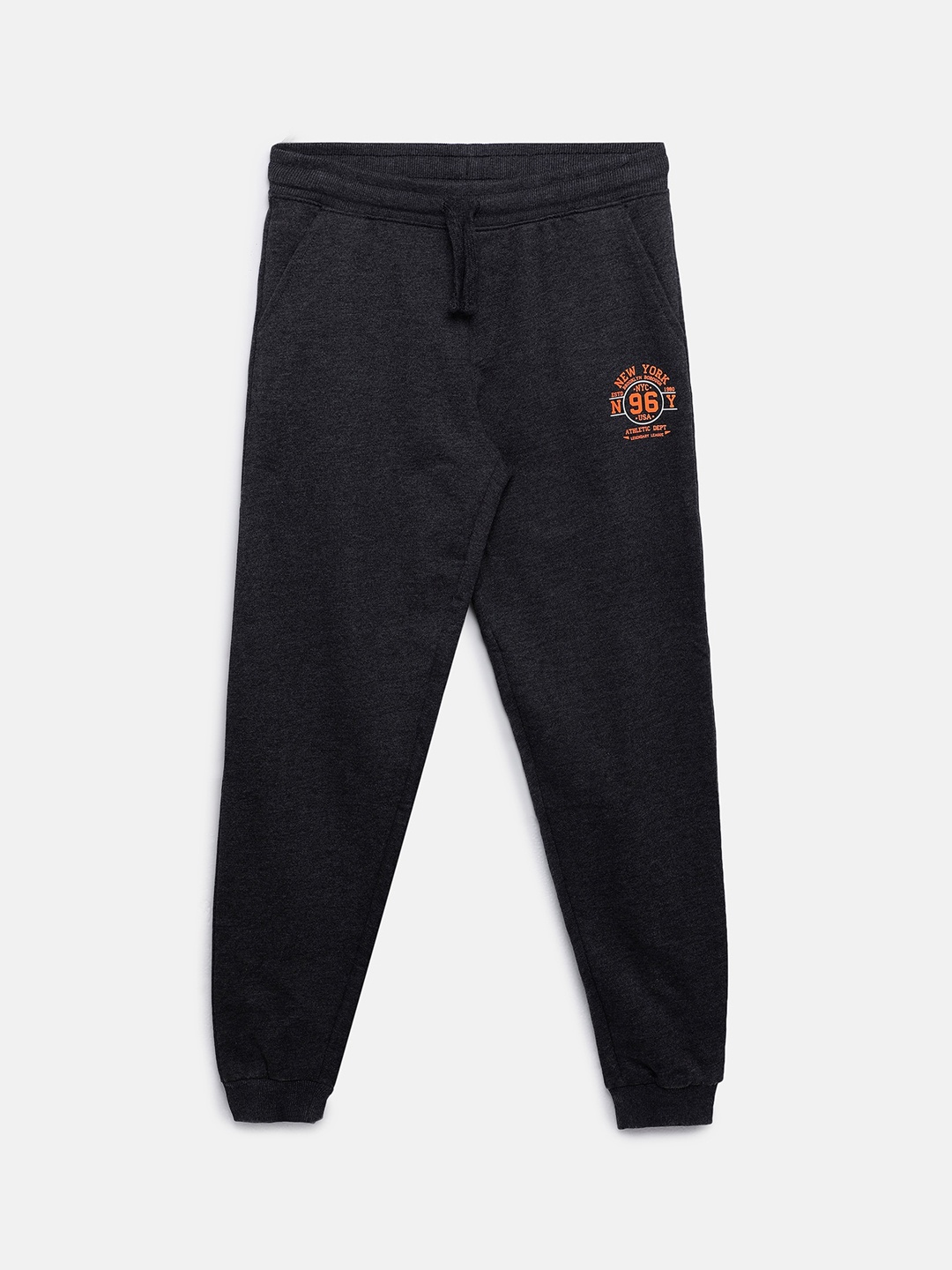 

3PIN Boys Black Solid Cotton Track Pants