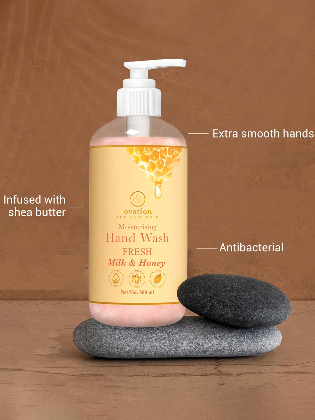 

ovation Moisturising Hand Wash with Fresh Milk & Honey 300 ml, Pink