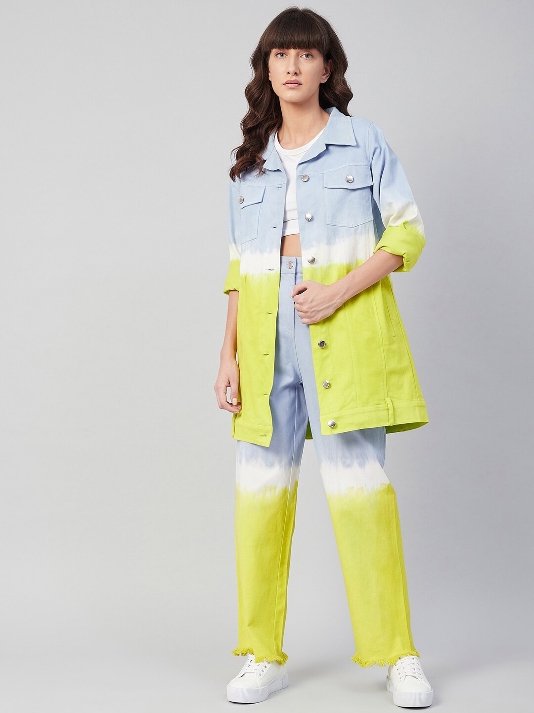 

Athena Women Blue & White Dyed Shirt with Trousers