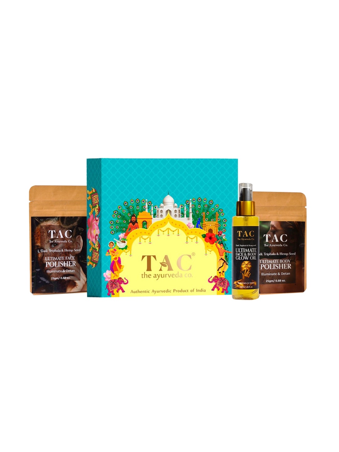

TAC - The Ayurveda Co. Eladi & Triphala Skin Care Gift Box, Brown